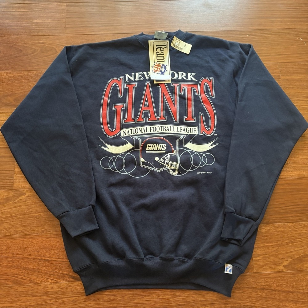 Vintage 1993 New York Giants Logo 7 Sweatshirt XL NWT Deadstock NFL Crewneck